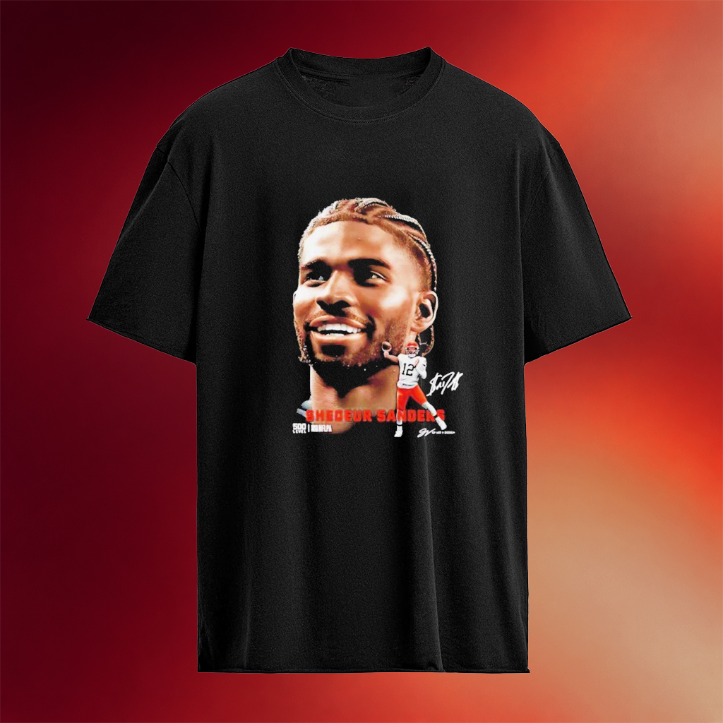 Shedeur Sanders Cleveland Dual Signature T-Shirt Shedeur Sanders Merch Fans Gifts