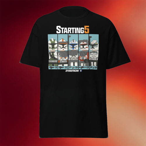 Studstache Merch Studstache Starting 5 T-Shirt Best Birthday Gift For Husband