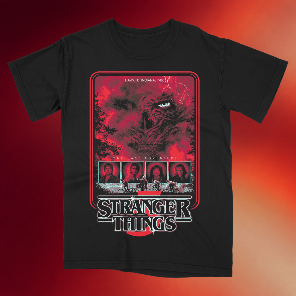 StudioHouse Designs Merch 2026 Stranger Things S5 Teaser Black T-Shirt Gifts For Horror Lovers