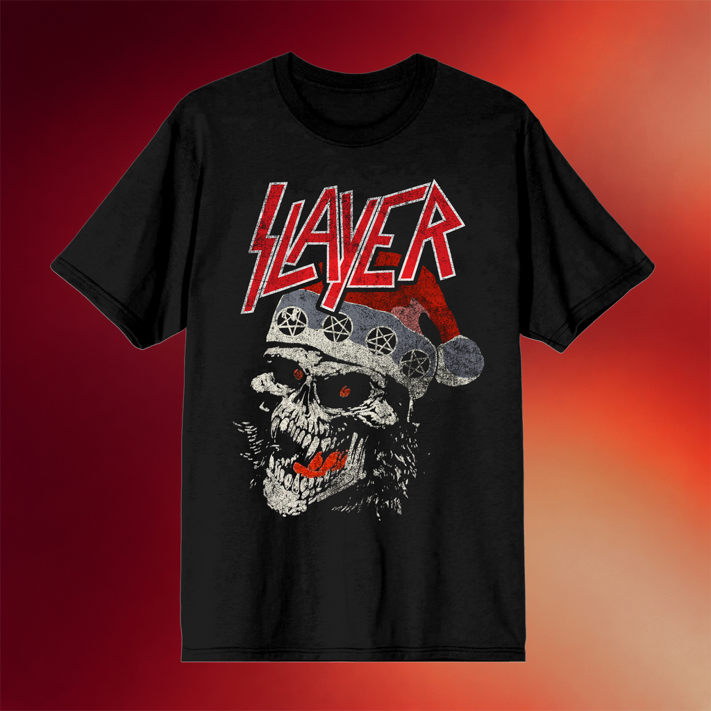 Slayer Merch Laughing Skull Holiday T-Shirt Slayer Shirt Music Lover Gift Ideas For Him