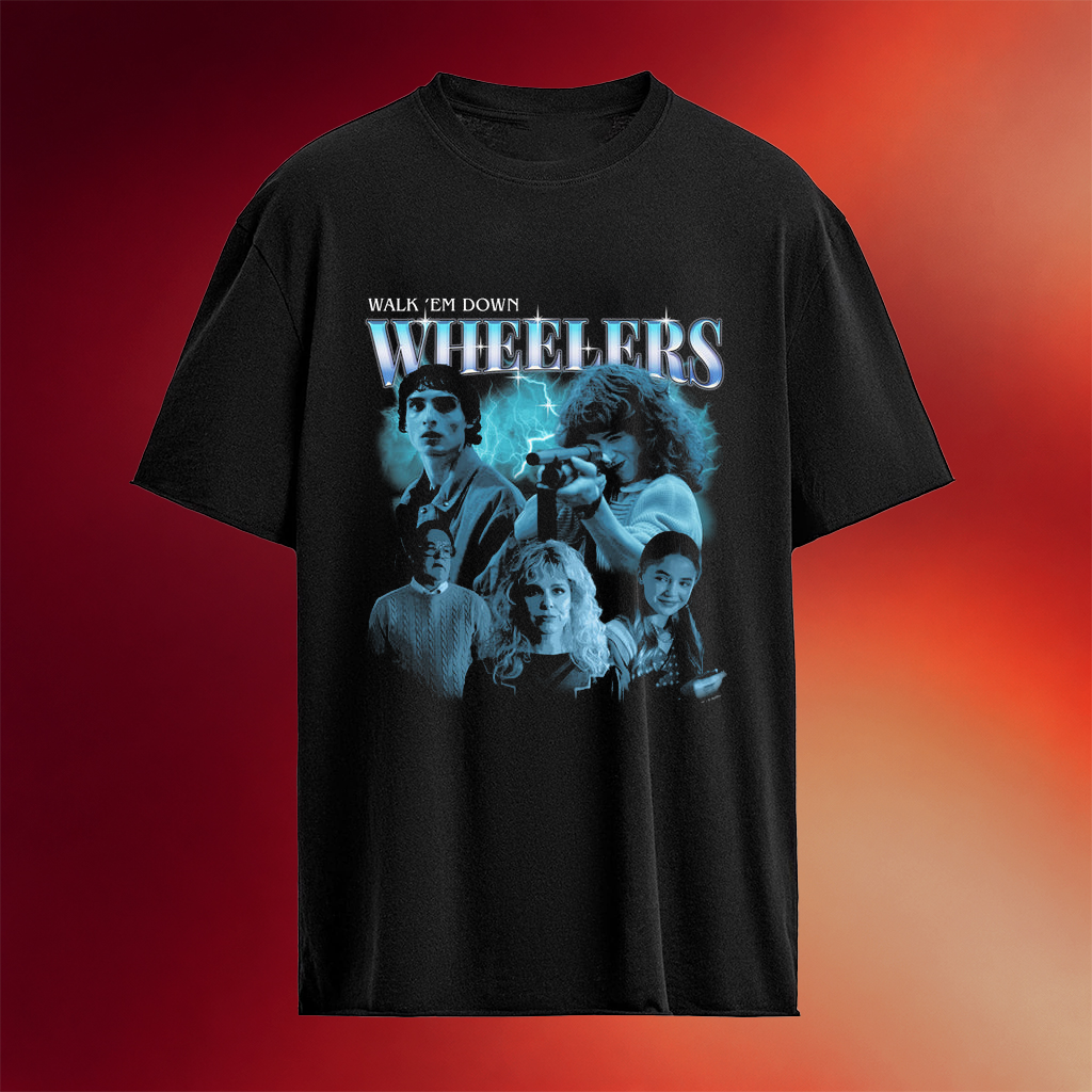 Stranger Things 5 The Wheelers Family Walk 'Em Down T-shirt Gifts For Movie Lovers
