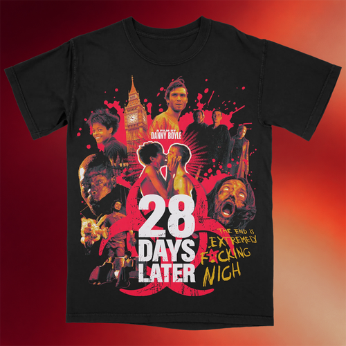 StudioHouse Designs Merch 2026 28 Days Later Collage T-Shirt Horror Fan Shirt Present For Dad