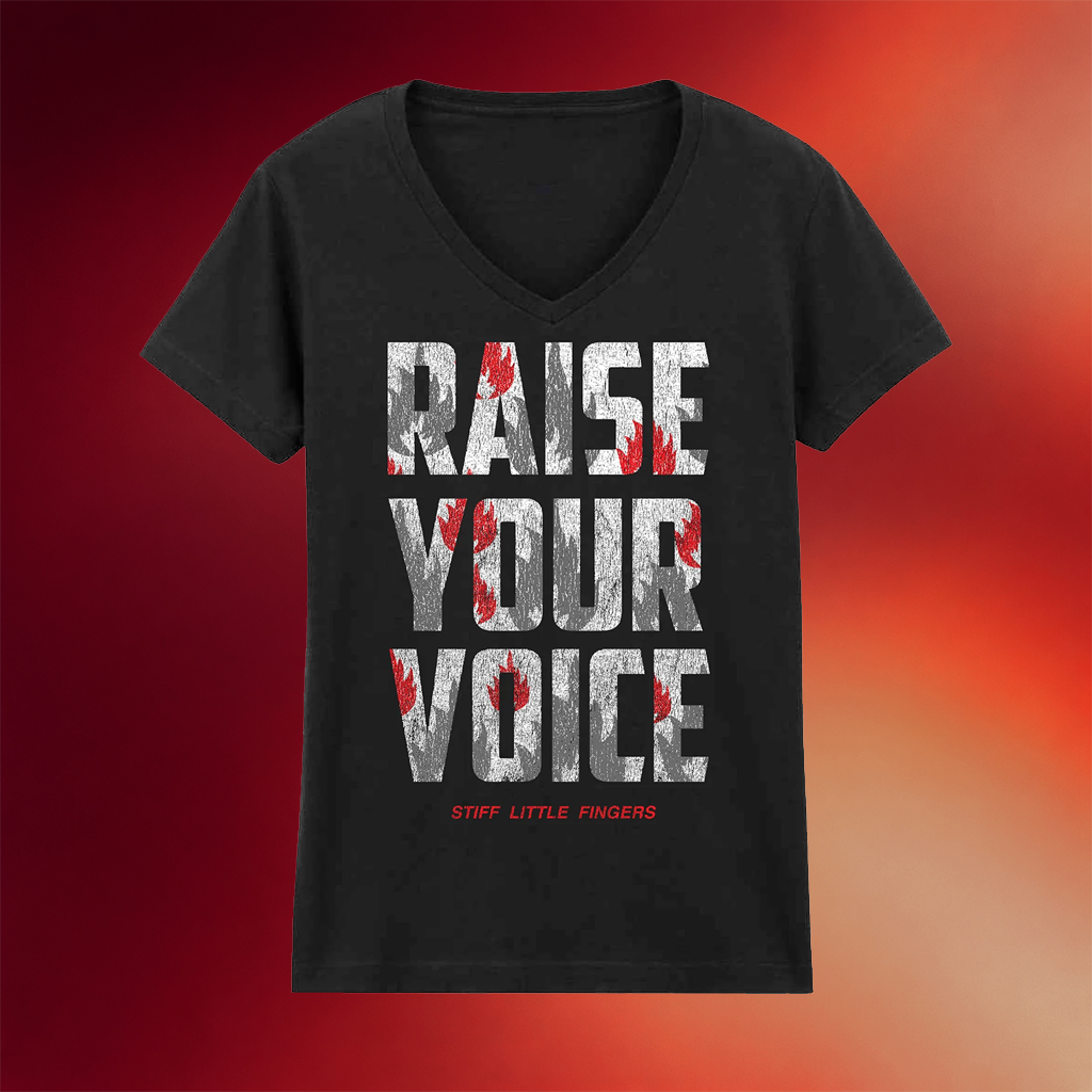 Stiff Little Fingers Merch 2026 Your Voice V-Neck T-Shirt For Ladies Gifts For Rock Enthusiasts