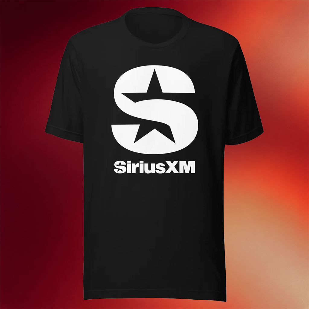 SiriusXM Merch 2026 Next Gen S-Star Black T-Shirt Gifts For Podcast Fans