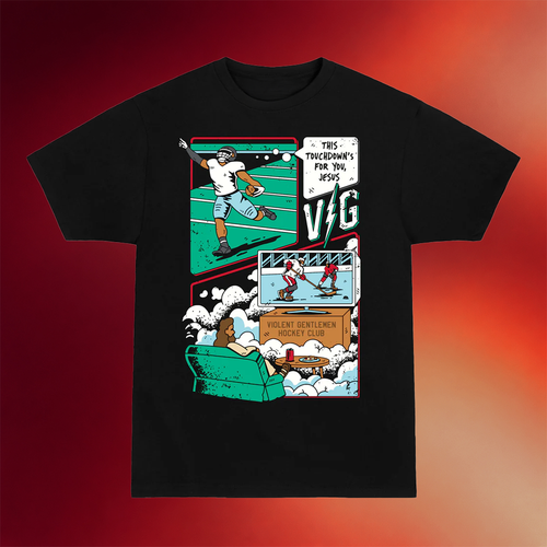 Violent Gentlemen Merch Jesus Watches Hockey T-Shirt Presents For Hockey Lovers