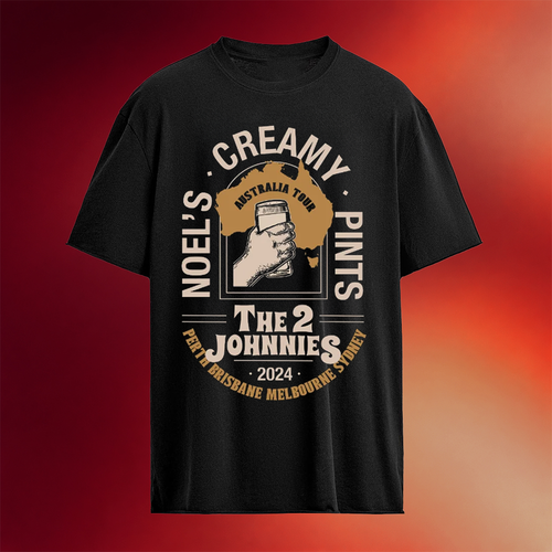 The 2 Johnnies Noel's creamy pints Australia Tour 2024 T-shirt Gifts For Boyfriend