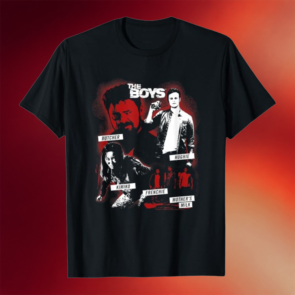 The Boys Merch 2026 Contrast Group Collage Shirt The Boys T-Shirts Gift For Fans