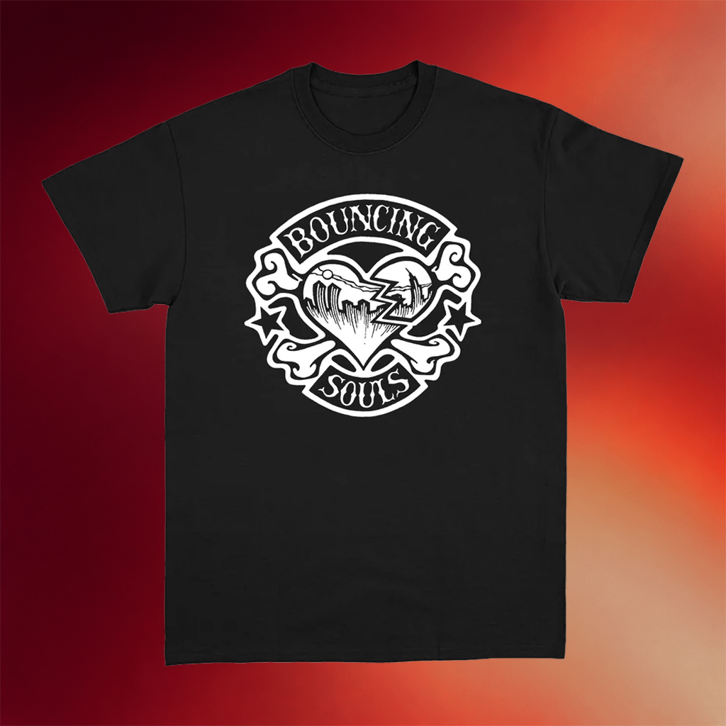 The Bouncing Souls Merch 2026 Rocker Heart Black T-Shirt Music Related Gifts For Guys