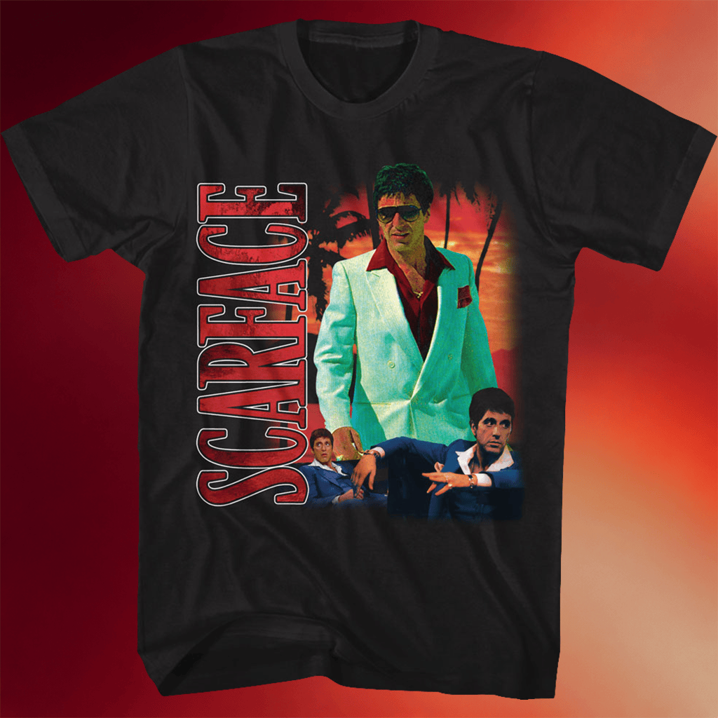 Tony Montana Collage Scarface T-Shirt Tony Montana Shirt Father_s Day Gifts For Son In Law