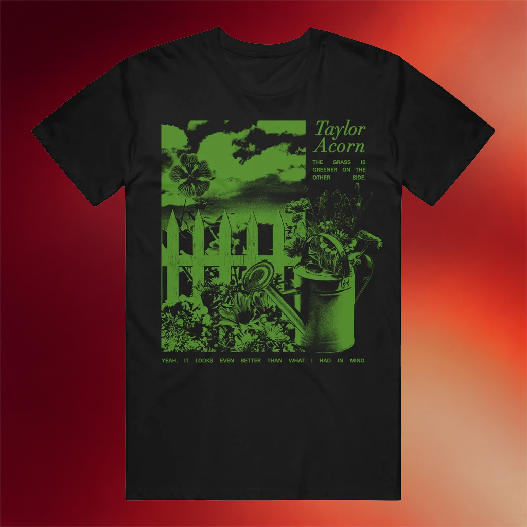 Taylor Acorn Merch 2026 Greener Black T-Shirt Music Related Gifts For Guys