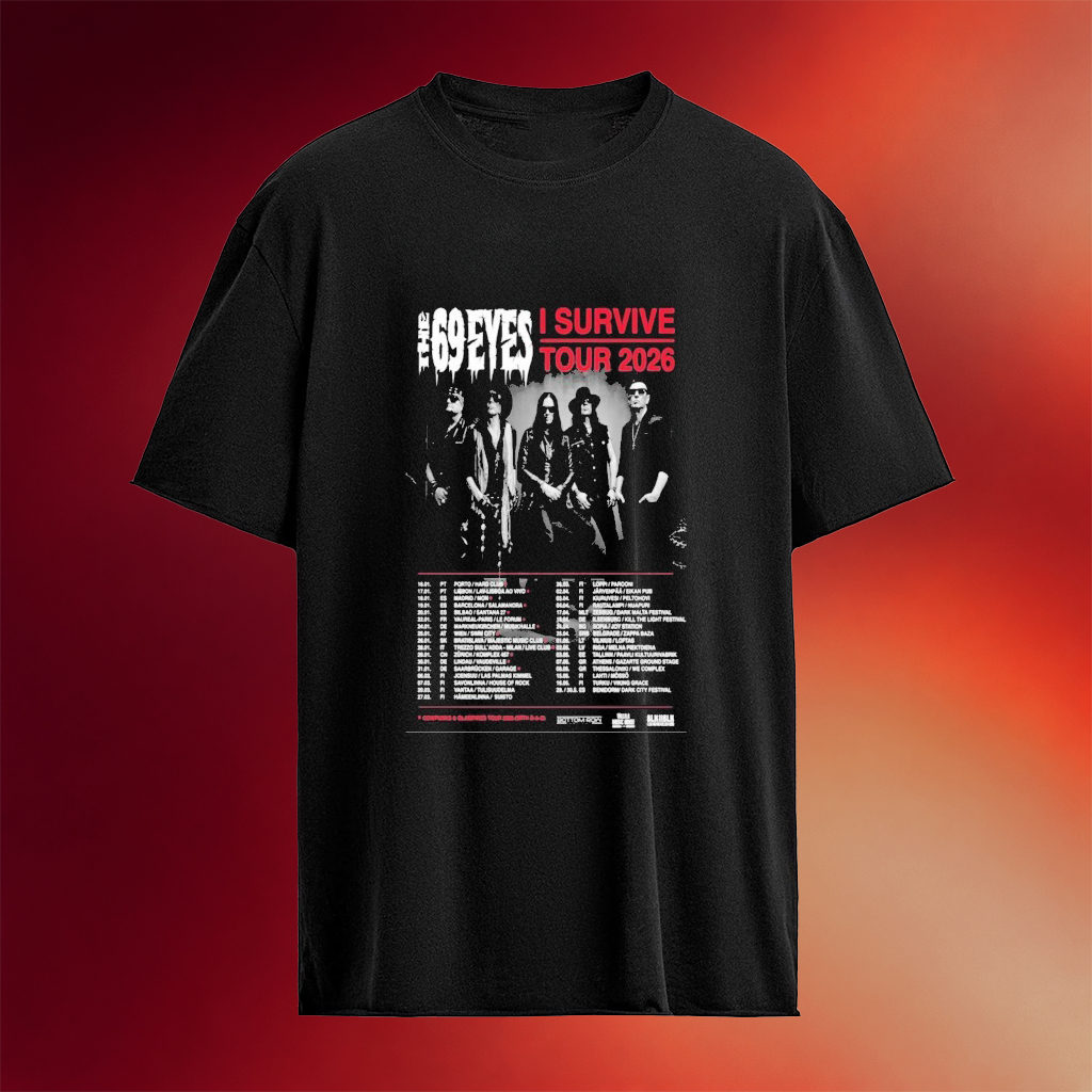 The 69 Eyes I Survive Tour 2026 Dates T-shirt The 69 Eyes Merch Gifts For Music Fans