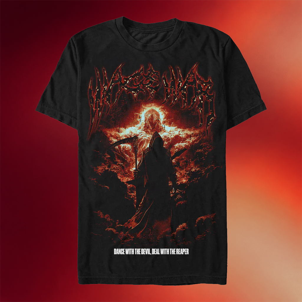 Wage War Merch 2026 Reaper Guitar T-Shirt Black Wage War Shirts Gifts For Music Lovers