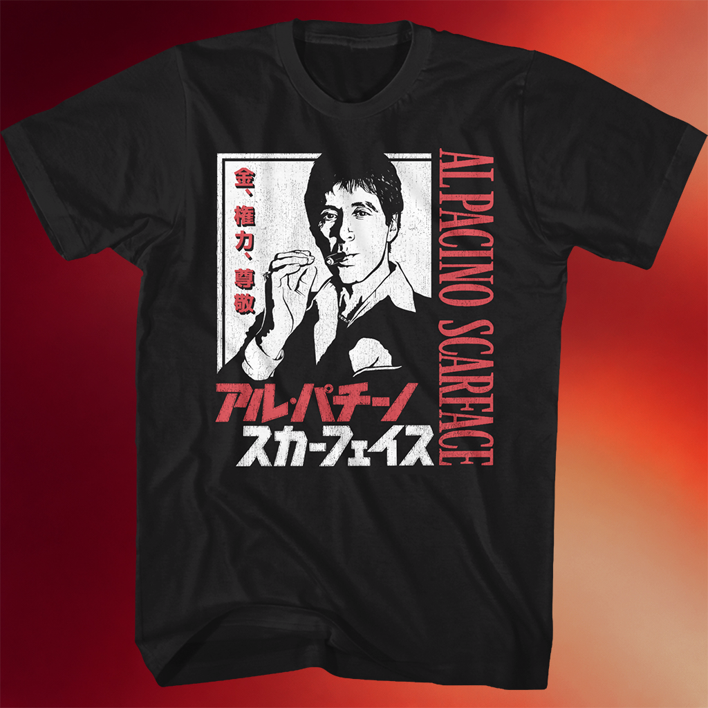 Tony Montana Shirt Japanese Poster Scarface T-Shirt Gifts For Father_s Day Ideas