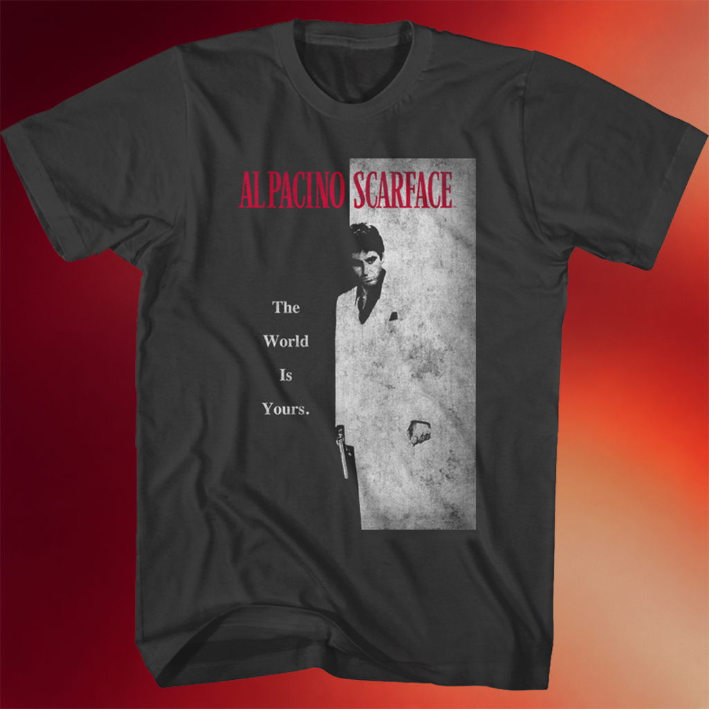 Tony Montana Shirt Scarface Movie Poster Smoke T-Shirt Dad Birthday Gifts