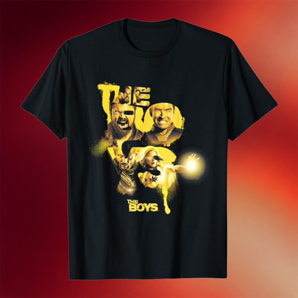The Boys Merch 2026 Yellow Character Collage Poster T-Shirt Gift For Dudes