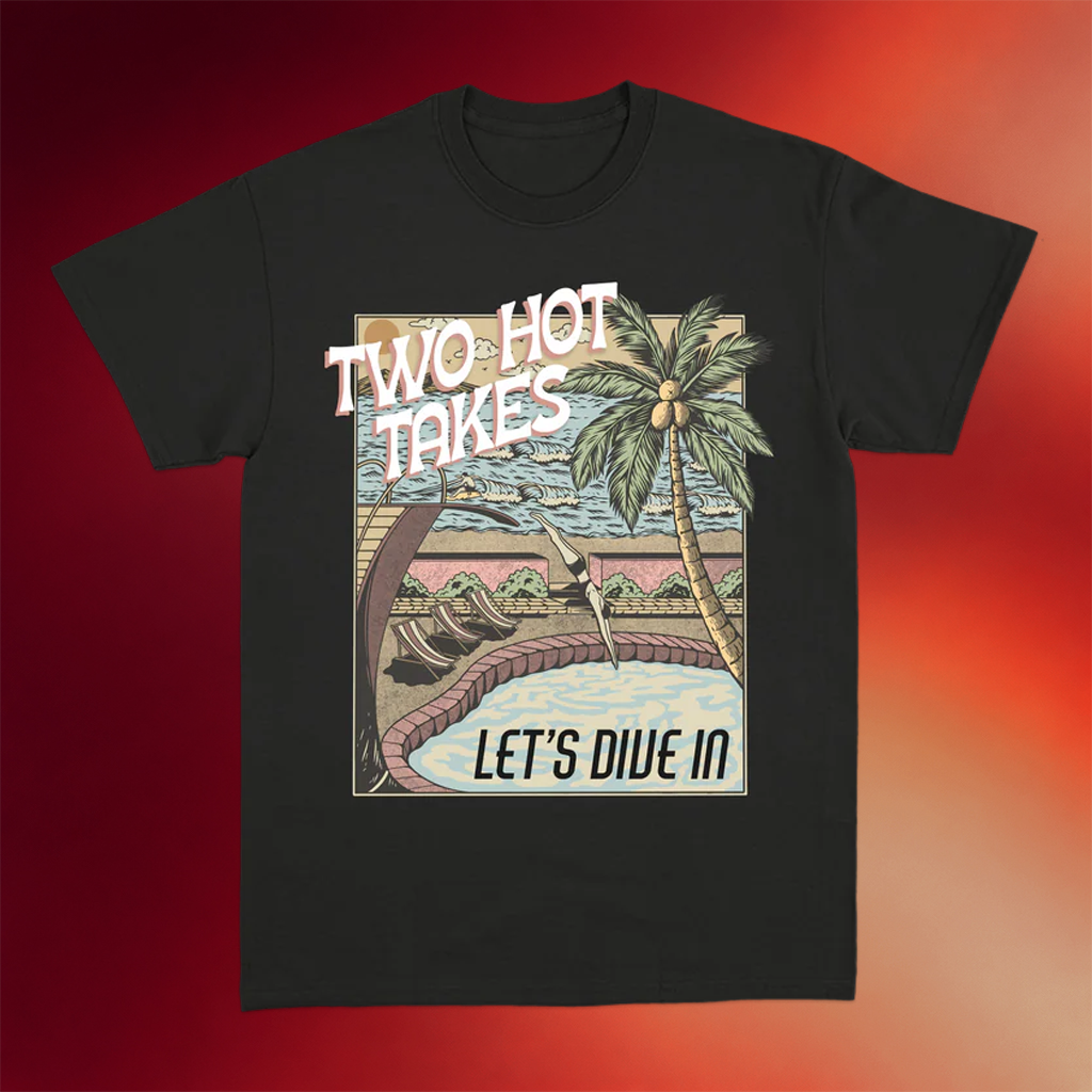 Two Hot Takes Merch Let_s Dive In Black T-Shirt Two Hot Takes Shirt Gifts For Podcast Lovers
