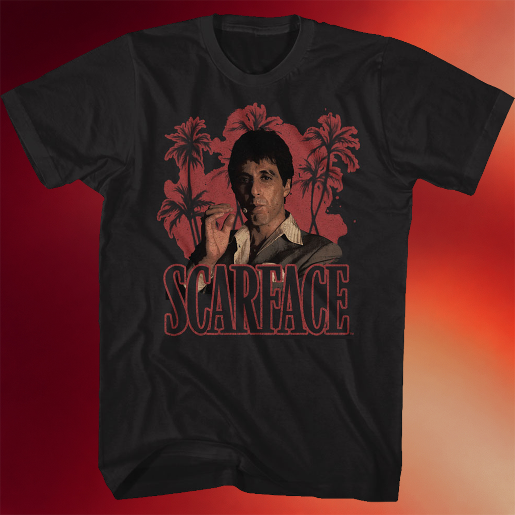 Tony Montana Shirt Palm Trees Scarface T-Shirt Special Gifts For Dad From Son