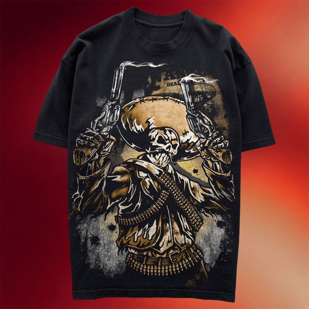 Warren Lotas Merch 2026 Wanted T-Shirt Skeleton Gunslinger Shirt Gifts Ideas For Friends