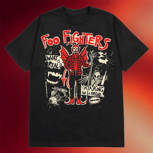 Foo Fighters Merch 2026 I_m Asking For A Friend Devil T-Shirt Gifts For Rock Band Fans