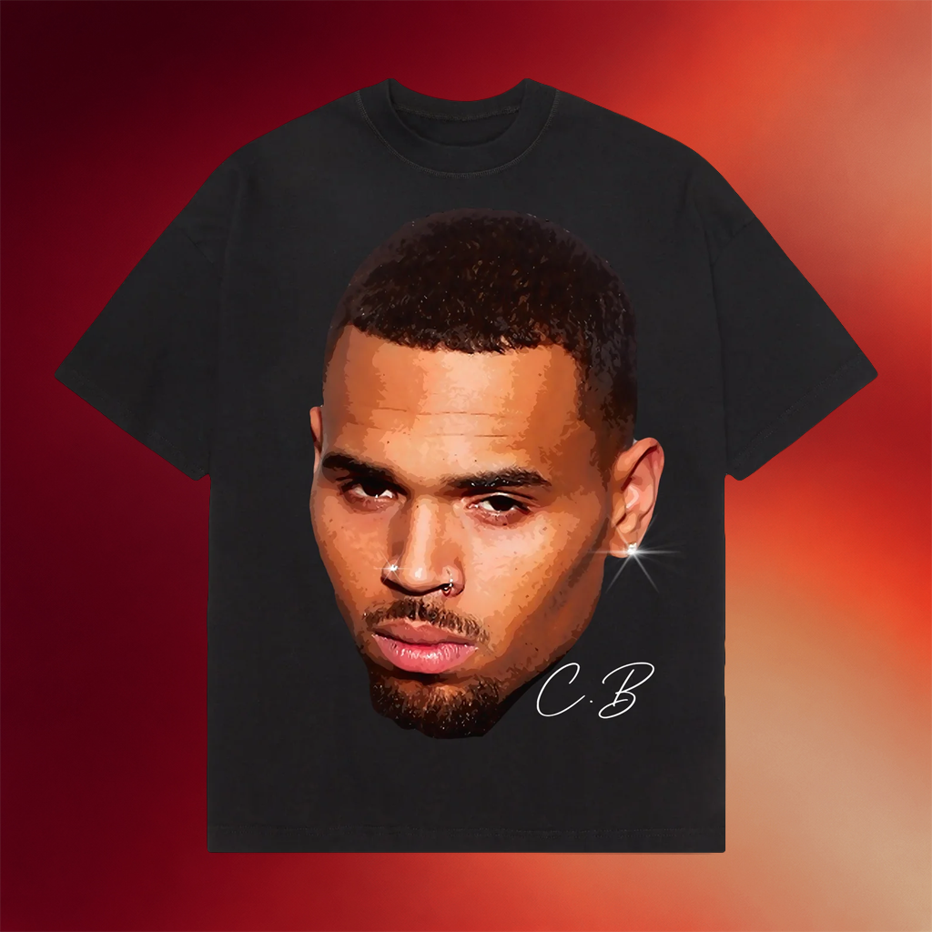 Fusion Pieces Merch Chris Brown Big Face Shirt Chris Brown Merch Gifts For Brother