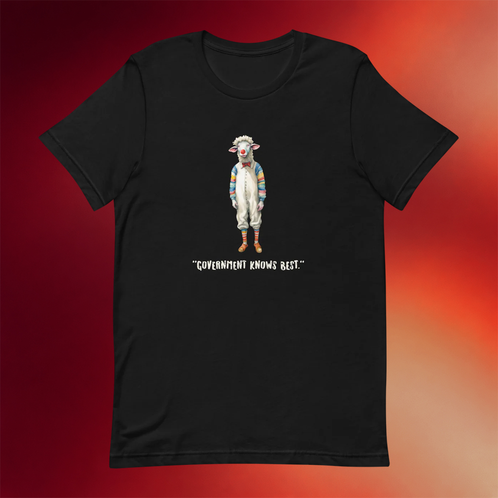 Forbidden Clothes Merch 2026 Government Knows Best T-Shirt Clown Sheep Shirt Funny Gifts