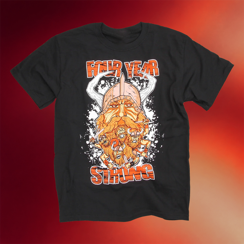 Four Year Strong Merch 2026 Viking Beard T-Shirt Four Year Strong Band Shirts Pop Fan Gifts