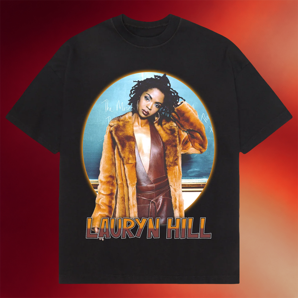 Fusion Pieces Merch Lauryn Hill Big Face T-Shirt Lauryn Hill Merch Birthday Gifts For Rap Lovers
