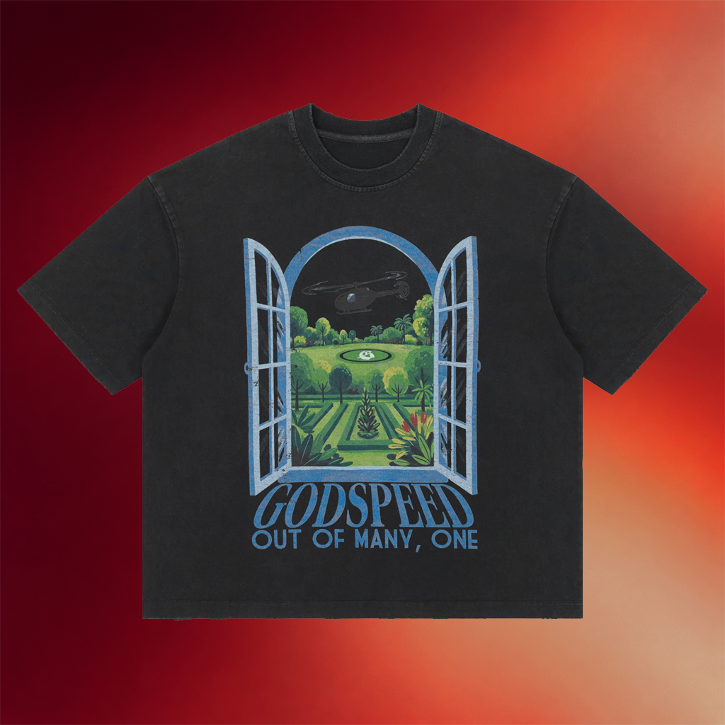 Godspeed New York Merch 2026 Helipad Dreams T-Shirt Out Of Many One Shirt Gifts For Brothers