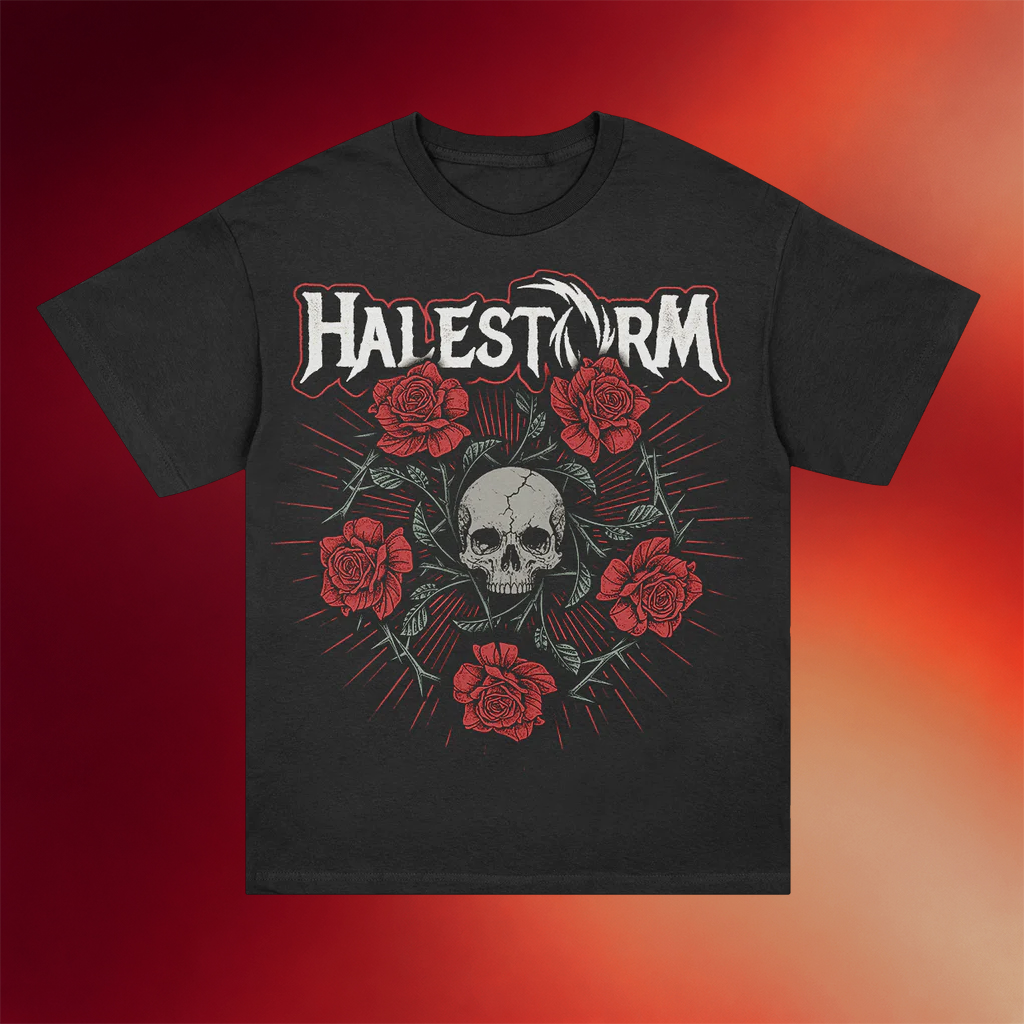Halestorm Rocks Merch 2026 Penta Rose T-Shirt Halestorm Shirt Gifts For Dudes