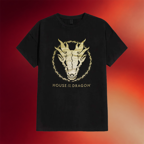 Game Of Thrones Merch Gold Ink Skull T-Shirt House Of The Dragon Shirt Gifts For Besties