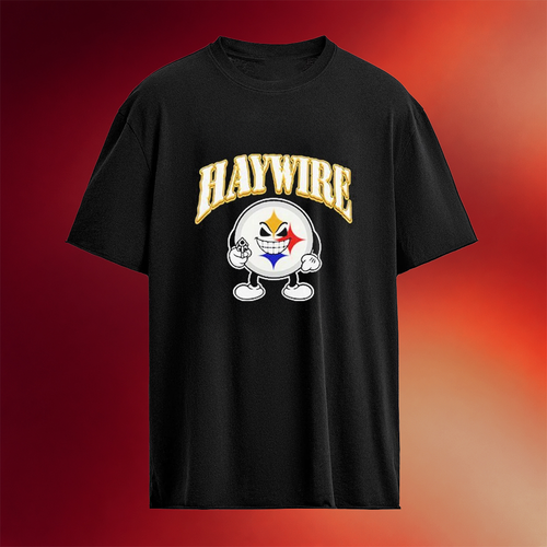 Haywire 617 x Pittsburgh Football Logo T-Shirt Steelers Merch Gifts For Brother