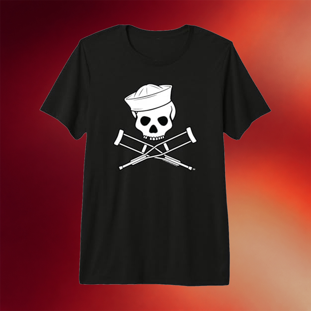 Jackass Merch 2026 Jackass Sailor Skull And Crossbones Logo T-Shirt Best Gifts For Brothers