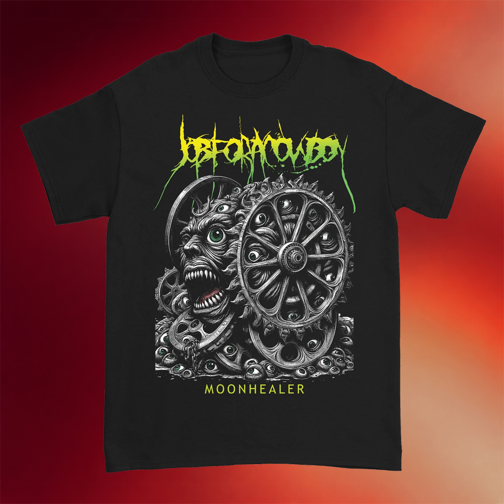 Job For A Cowboy Merch 2026 Grinding Wheels T-Shirt Moon Healer Shirt Gifts For Band Fans