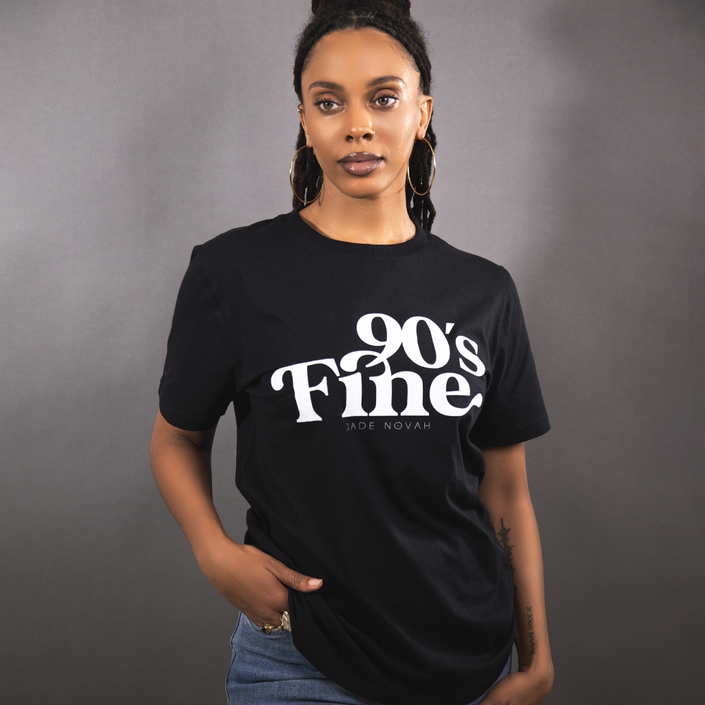 Jade Novah Merch 2026 The 90_s FINE T-Shirt Black Jade Novah Shirt Gifts For Besties