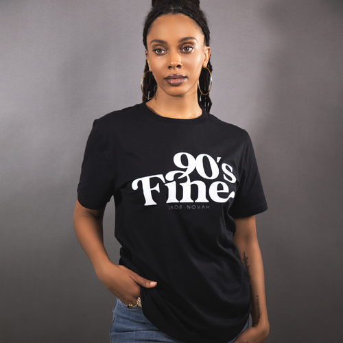 Jade Novah Merch 2026 The 90_s FINE T-Shirt Black Jade Novah Shirt Gifts For Besties