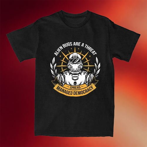 Helldivers Merch 2026 Spread Managed Democracy T-Shirt Birthday Ideas For Husband