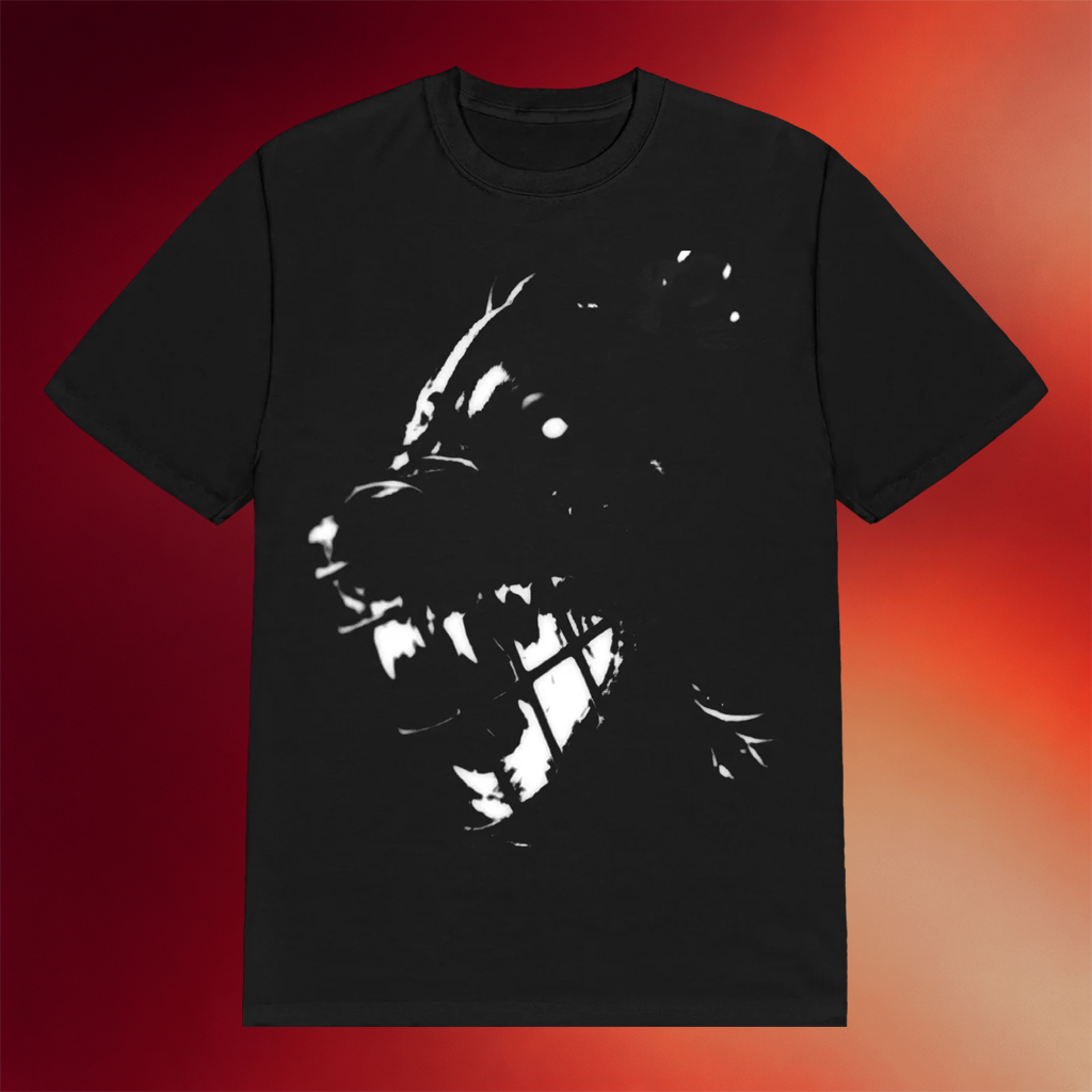 Holywatr Merch 2026 Muzzled Dog T-Shirt Black Unique Birthday Gift For Husband