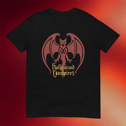 Hollywood Vampires Merch 2026 Bat Logo T-Shirt The Hollywood Vampires Band Shirt Music Fan Gift