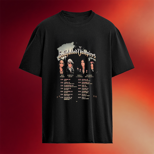 Hollywood Vampires UK And Europe Tour 2026 T-Shirt Hollywood Vampires Merch Fans Gifts