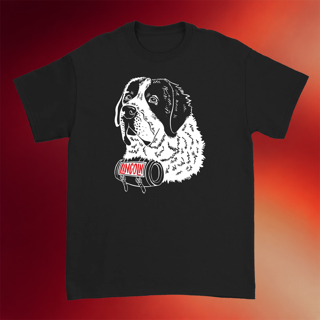 I Surrender Records Merch 2026 Lincoln Saint Bernard T-Shirt Best Gifts For Rock Fans