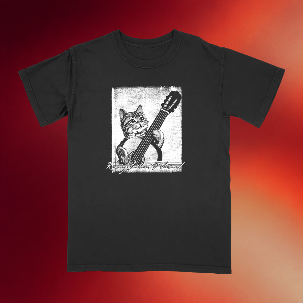 Hello Merch Racing Mount Pleasant Guitar Cat T-Shirt Gifts For Music Lovers