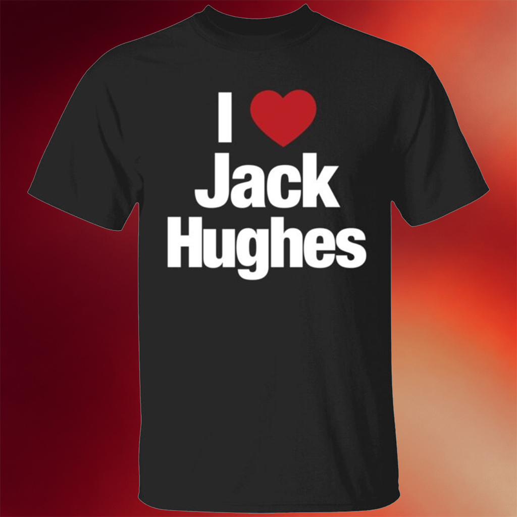 I Love Jack Hughes Shirt Great Gifts For Hockey Fans