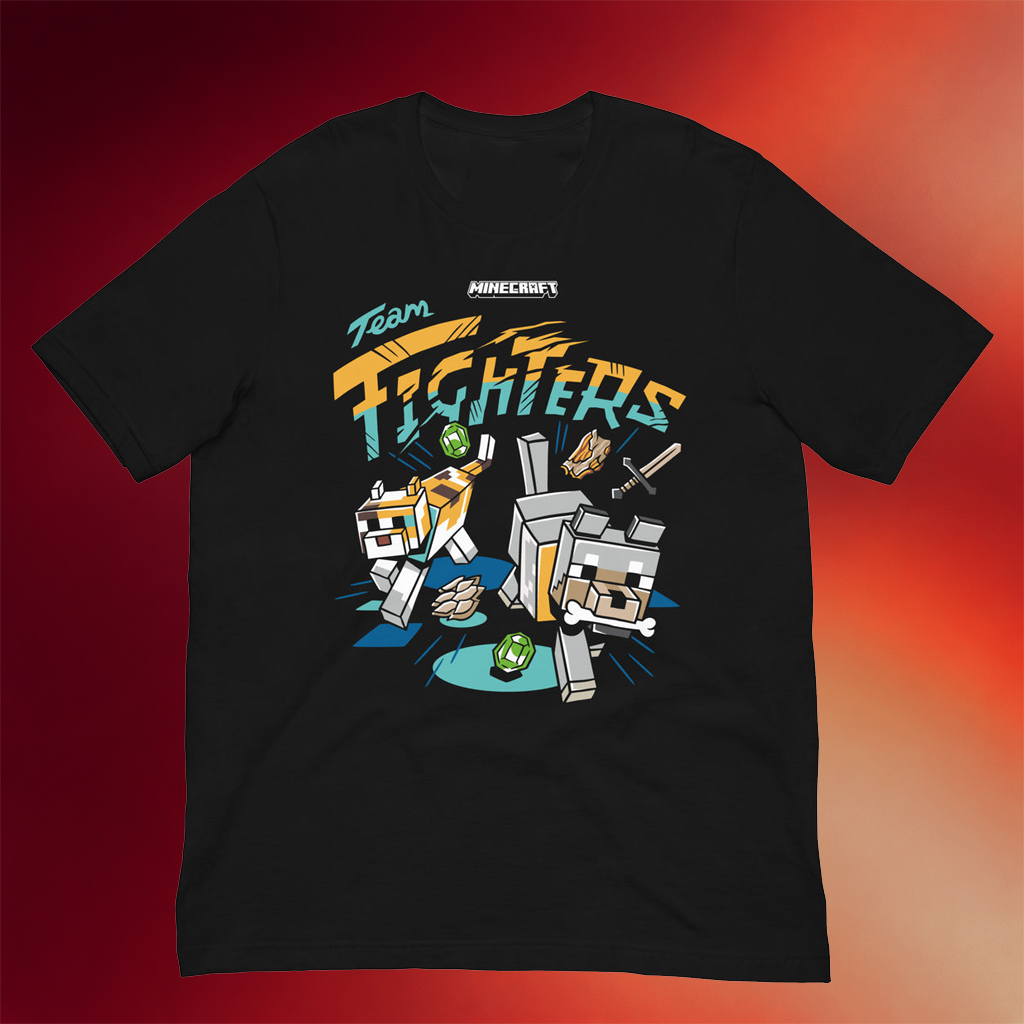 Minecraft Merch 2026 Minecraft T-Shirt Team Fighters Shirt Birthday Gift For Son