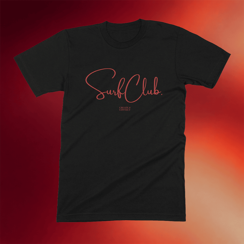 Merch Box Shop Surf Club Red Minimal T-Shirt Best Gifts For Son