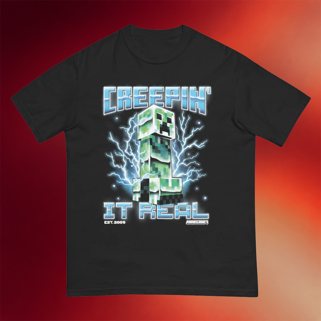Minecraft Merch 2026 Creepin_ It Real T-Shirt Gifts Ideas For Game Lovers