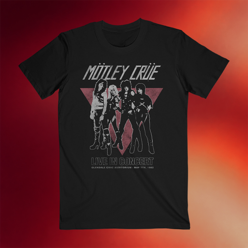 Motley Crue Merch Vintage Glendale Tour T-Shirt Motley Crue Shirt Best Gifts For Band Fans