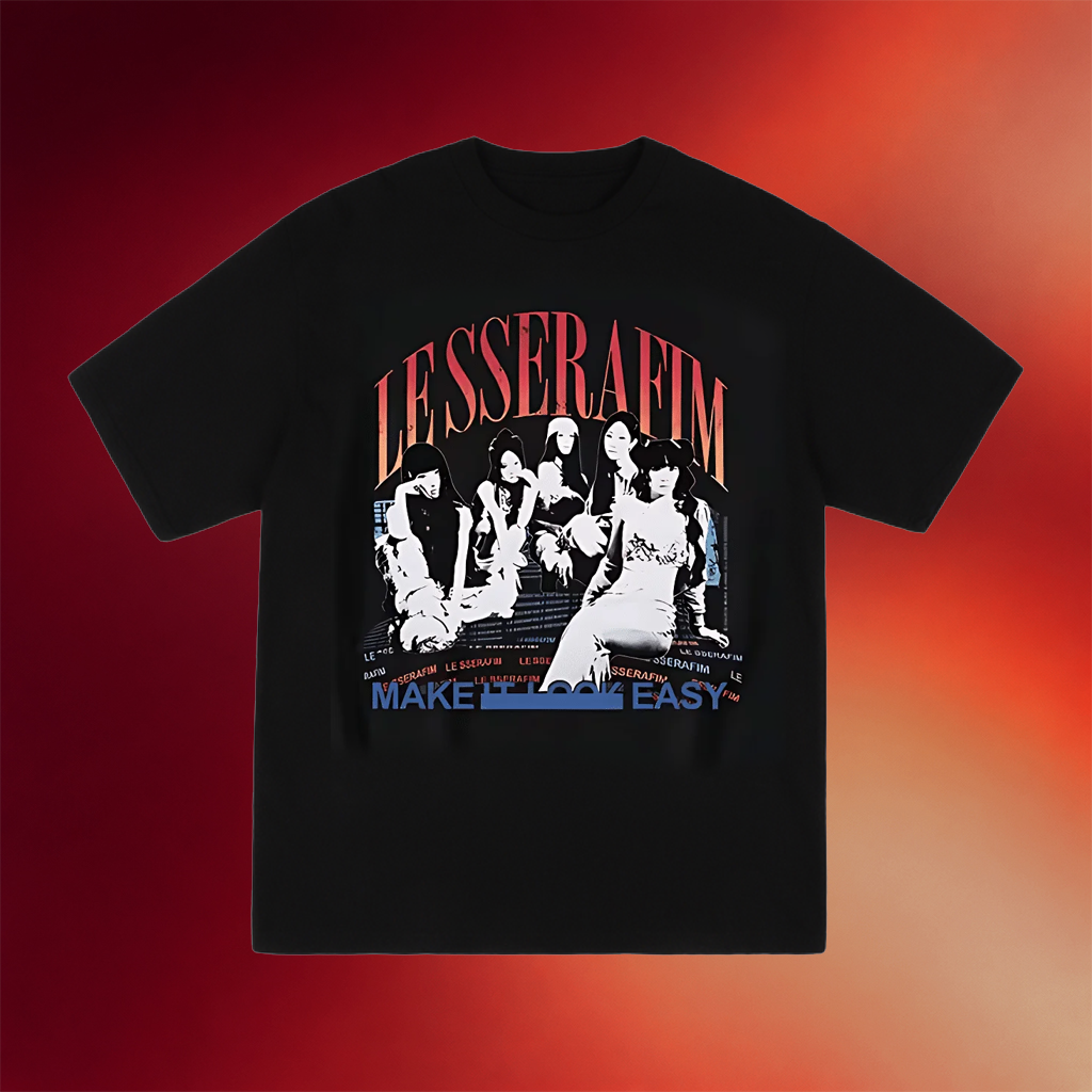 Le Sserafim Merch 2026 Le Sserafim X Peaches Photo T-Shirt Gifts For KPop Fans