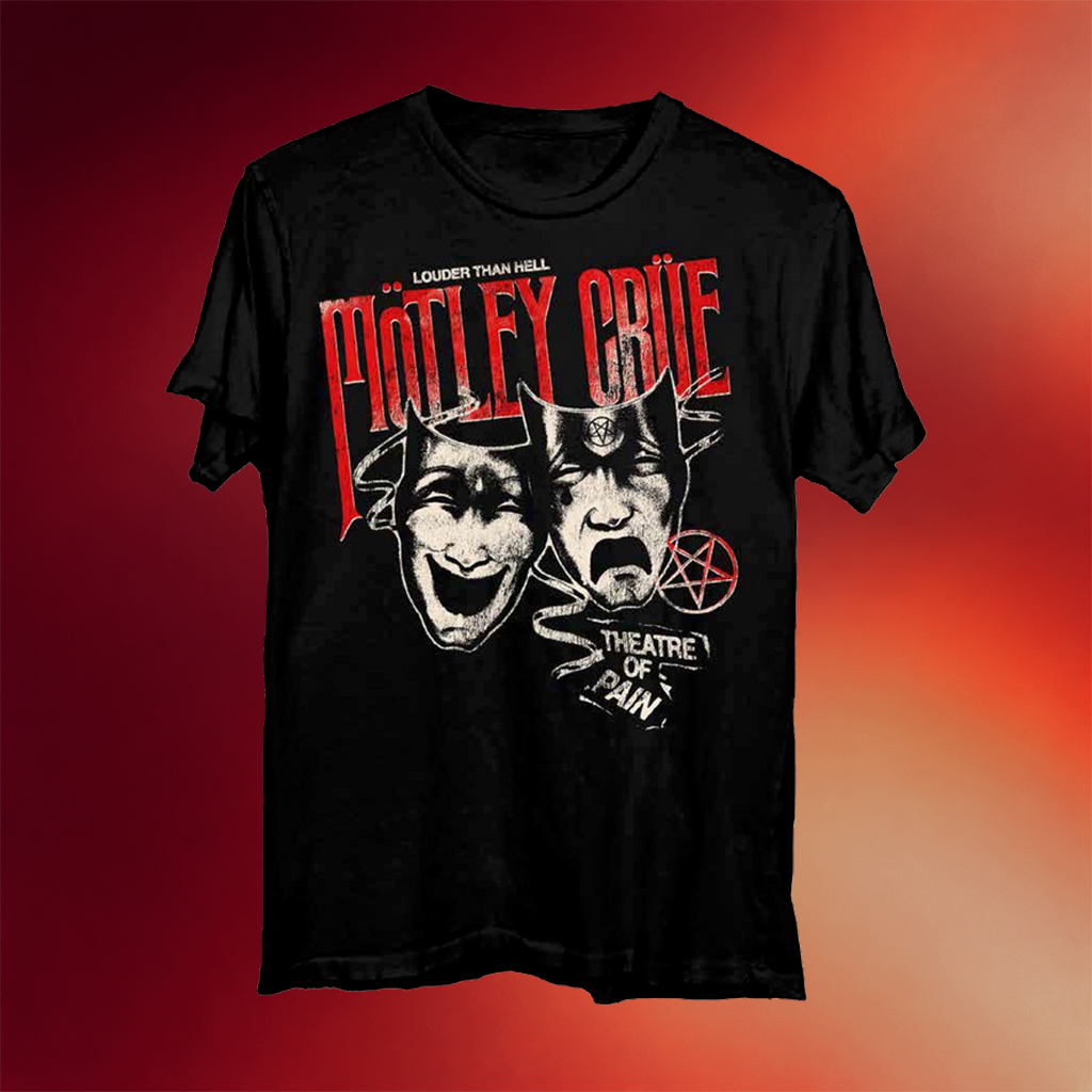 Motley Crue Merch 2026 45th Anniversary Theatre Of Pain T-Shirt Best Gifts For Band Lovers