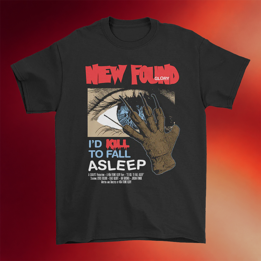 New Found Glory Merch 2026 I_d Kill To Fall Asleep T-Shirt Black Gifts For Music Fans