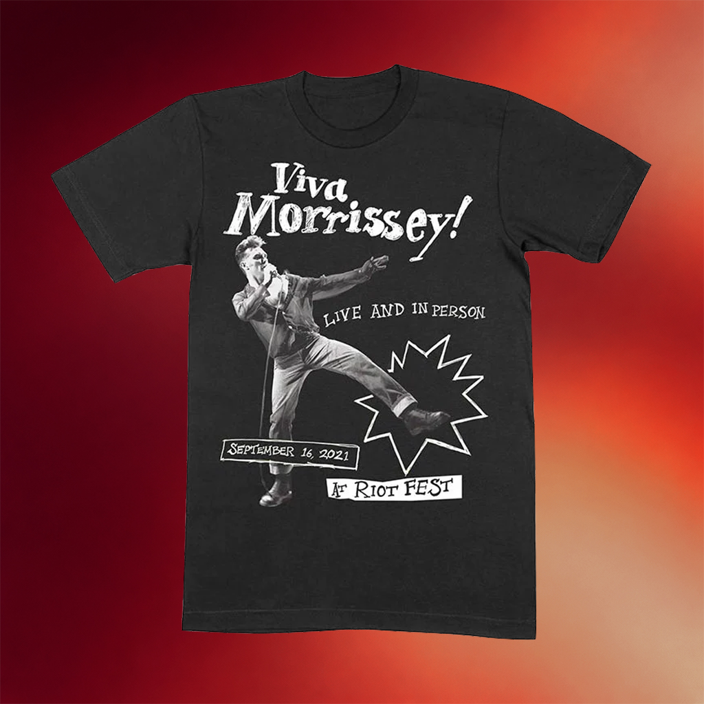 Mporium Merch Viva Morrissey Riot Fest T-Shirt Black Morrissey Shirt Gifts For Music Fan